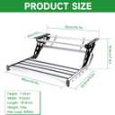 Just-V RV Camper Steps Single Drop Down Steps One-Hand Expand or Collapse Manual RV Stairs Folding Stable Ladders with Non-Slip Rubber Feet and Luminous Tape Glow Holds Up to 450 lbs