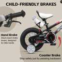 Glerc Rover Kids Bike, 12 Inch Boys Bike for 2-4 Years Old Children, Toddler Bicycle with Water Bottle & Basket & Training Wheels, Black
