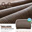 Quictent 20x16ft 185G HDPE Rectangle Sun Shade Sail Canopy 98% UV Block Outdoor Patio Garden with Hardware Kit (Brown)