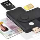 CAC Smart Card Reader, 5 in 1 DOD Military USB SIM/SD/TF/ID/IC Card Adapter Compatible with Windows, Linux/Unix, MacOS X