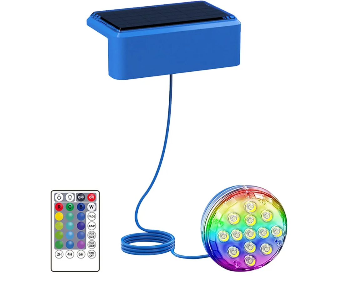 Underwater Pool Light - LED Underwater Light | Waterproof RGB Lights | with Remote Control, Magnetic Mount and Suction Cup, for Garden, Pond, Hot Tub, Ideal for Parties and Decorations