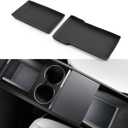 TPARTS Center Console Armrest Bottom Pad for Tesla Model Y Juniper 2026 2025, Full Coverage Silicone Storage Mat Organizer Tray Refresh Interior Accessories (Premium/Performance)