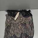 BABEYOND Flapper Dresses 1920s V Neck Beaded Fringed Great Gatsby Dress (Small, Black Apricot)