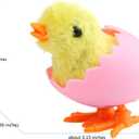 2 x 4 Pcs Wind-Up Jumping Chicks & Hopping Bunnies Toys with Wings for Kids  Easter Egg & Goody Bag Fillers, Toddler Party Favors, and Gifts (Medium)