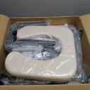 Drop Arm Bedside Commode, Commode Toilet with Padded Seat and Backrest, 400lbs Capacity, 6.3QT Removable Bucket and Splash Guard, Adjustable Height Portable Toilet for Adults, Beige