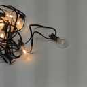Outdoor String Lights 25 Feet G40 LED Patio Lights, Plug-in, 13 Plastic Edison Bulbs(1 Spare), Waterproof Connectable Hanging Light for Backyard Porch Balcony Party Decor, E12 Base, Black