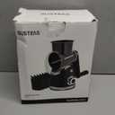 SUSTEAS Rotary Cheese Grater with Handle,Vegetable Slicer with 6 Interchangeable Blades, Reinforced Suction,Easy to Clean,Kitchen Chopper for Crushed Ice,Fruits and Nuts with Blade Storage Case,Green