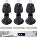 Metal Shower Knob Replacement: 3 PCS Tub Faucet Handle Replacement - Compatible with Price Pfister Verve Tub Shower,Shower Knobs Include Hot/Cold/Diverter/Flange Base (Black)