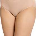 Jockey Underwear Women Hipster - Worry Free Cotton Stretch, Moderate Absorbency, Period Underwear for Women (Large, Grey Heather)