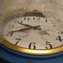 OCEST 16 Inch Indoor Outdoor Clock, Waterproof Wall Clock with Thermometer Hygrometer, Silent Non-Ticking Battery Operated Decor for Home Decor, Patio(Blue), Large