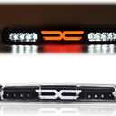 CHEDA Third Tail Brake Light Cargo Lamp Chrome LED BAR Compatible with 1999 2000 2001 2002 2003 2004 2005 2006 2007 Silverado Sierra(Clear lens Black Bottoms)