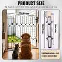 Retractable Metal Dog Gate for Front Door & RV, 39.37" Wide 30.7" Tall, Bite-Resistant Pet Barrier, Wall-Mounted Space-Saving Indoor Dog Gate
