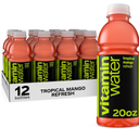 vitaminwater Refresh Tropical Mango Nutrient Enhanced Flavored Water Beverage, 20 fl oz Bottles, 12 Pack (BBD 07/13/26)