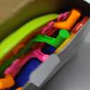 JOYIN Big Bubble Wands Set with with Tray, 21" Giant Bubble Wands Bulk for Kids, Summer, Outdoor Play Period & Birthday Party & Games, 6 Pcs Solution Suitable, Suitable for All Age People