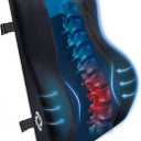 Samsonite Memory Foam Lumbar Support Pillow, Ergonomic Back Cushion for Office Chair, Gaming Chair, Auto Back Support with Cooling Gel, Home Essentials for Sitting Comfort, Posture Relief, Black Mesh (Grey)