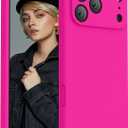 FireNova Magnetic for iPhone 17 Pro Max Case, Compatible with MagSafe, [Integrated Silicone Camera Control Button] [Camera Protection] Anti-Scratch Microfiber Lining Phone Case, 6.9", Hot Pink