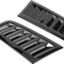 2Pcs Bonnet Vents, Universal Hood Vents for Cars, Bonnet Air Vents Engine Hood Car Exterior Parts for RS MK2 (Glossy Black)