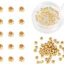 14K Gold Plated Triangle Spacer Beads 2.5x1.5mm 50pcs for Jewelry Making Findings Non Tarnish