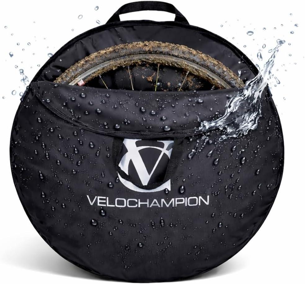 VeloChampion Waterproof Bicycle Wheel Bag Storage Cover | Mountain, Road, Gravel or Kids BMX | 650b. 700c. 16 20 24 26 27.5 29 Bike Wheelset Transport Travel Case