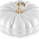 Le Creuset Enameled Cast Iron Figural Pumpkin Braiser, 2.75 qt., White