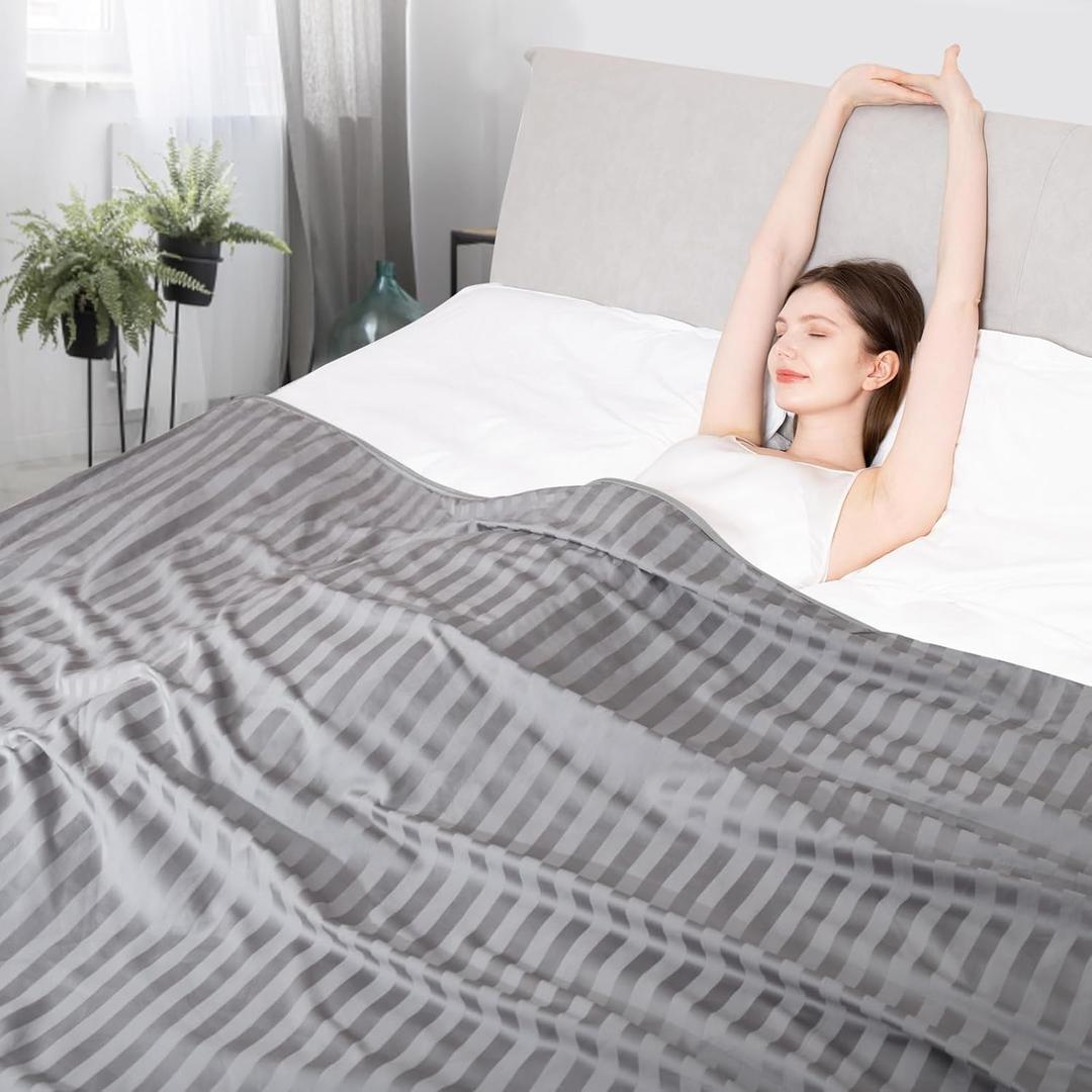Elegear Revolutionary Cooling Blanket Twin, Absorbs Heat to Keep Body Cool for Night Sweats, Double Sided Arc-Chill3.0 Cooling Fiber Q-Max>0.5, Lightweight Summer Cold Blankets for Sleeping, (59" x 79", Dark Grey)