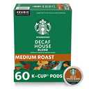 Starbucks K-Cup Coffee Pods, Medium Roast Hot or Iced Coffee, Decaf House Blend, 60 Keurig Pods, BBD 12/19/2026
