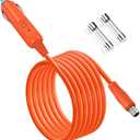 14AWG Car Charging Cable for Jackery Portable Power Station Explorer 3000 Pro 2000 Plus 2000 Pro 2000 v2 2000 1500 Pro 1500 1000 Pro 1000 v2 1000 - DC8020 Plug 2M/6.6FT