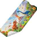 Upgrade Cartoon Baby Bath Mat Non Slip - 40"x16" Extra Long Bathtub Mat for Baby Eco Friendly Durable Bath Mat for Tub Non Slip Kids Tub Mat with Suction Cups, Machine Washable and No Fading, Dinosaur