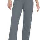 Women's Dress Pants Work Business Straight Leg Pants Tummy Control Office Professional Grey Trousers Regular 31" Inseam High Waisted Ladies Slacks 2XL