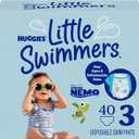 Huggies Little Swimmers Disposable Swim Diapers, Size 3 (16-26 lbs), 40 Ct (2 packs of 20), Packaging May Vary (Small)