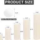Cylinder Stands for Party 5Pcs Round Pedestal Stand Foldable Cardboard Columns Cylinder Tables for Parties Baby Shower Birthday Wedding Pillars Display Decoration