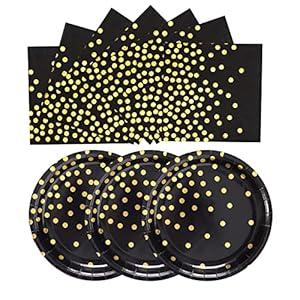 96Pcs Blue Plates and Napkins Party Supplies,Gradient Blue 9inch Plate and Napkin Tableware Set for Baby Shower Wedding Birthday Decorations Serves 48 Guests