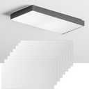 8 Pack Replacement Light Cover Panels, Flat Clear Acrylic Prismatic Ceiling Lights Cover Plate, Ceiling Light Replacement Panel for Overhead Lighting Fixtures(22.5" x 46.5"x 0.1")