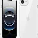 oakxco Thin Slim Clear case for iPhone 17e 16e, Transparent Hybrid Hard Shell Plastic & Soft Silicone Rubber Bumper, Non-Yellow Acrylic Protective Lightweight Cover for Women, White