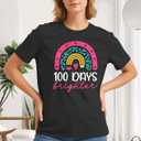 Read Shirt for Women-Reading Rainbow Short Sleeve Reading Teacher Tee Cute Librarian Shirt (Gray, L)