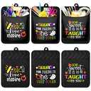 R HORSE 3Pcs Pot Holders Gift Set, Black Pot Holder with Pocket Funny Cookie Bag, Heat Resistant Oven Mitts Hot Pads Thank You Present Kitchen Baking Cooking Present Teacher Appreciation Day Gift