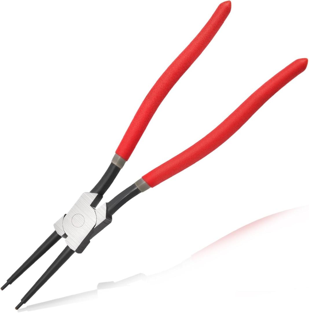 13-Inch Snap Ring Plier Heavy Duty Internal Circlip Pliers Straight Jaw Tip Diameter 0.12" for Installing Removing Retaining Ring