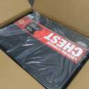 Vaultz Storage Lock Box - 6.5 x 19.25 x 13.5 Inch Lockable Dorm Storage Trunk with Combination Lock - Briefcase, Medicine Box, Lock Boxes for Personal Items, Cash, Laptop - Black on Black