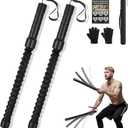 Ropeless Battle Ropes for HIIT Workouts, Cardio & Muscle Training, Low-Impact Cardio Training, Portable Cordless Home Gym Equipment for Men & Women with Non-Slip Gloves