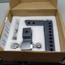 Adjustable Trailer Hitch, Drop Hitch for 2.5 Inch Receiver, 8 inch Aluminum Truck Hitch, 2 and 2-5/16 inch Balls, 18,500 LB, Two Anti-Theft Pins Locks