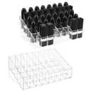 Hedume 2 Pack Lipstick & Makeup Organizer, 40 Slot Acrylic Cosmetic Display Case for Lipstick, Brushes, Bottles