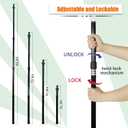 AYAMAYA Tarp Poles - Telescoping Camping Tent Poles Replacement, Upgraded 4-Section Heavy Duty Aluminum Rods with Stakes & Guylines for Tents, Rain Fly, Camping Shelter, Awning Canopy RV Car, Set of 4