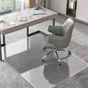 Office Chair Mat for Carpets, Clear Computer Desk Chair Mat for Low Carpeted Floors, Thick and Sturdy Carpet Protector, Easy Glide and Flat Without Curling (30" x 48" Rectangle) Transparent