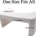 HI FINE CARE Folding Toilet Stool - Foldable Squatting Poop Stool for Bathroom | Splicable Foot Stool | Potty Accessories (White)