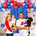 Birthday Decorations for Men,Happy Birthday Banner, 35 Balloons,Photo Booth Props for Boys (Baseball)