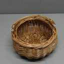 Small Gift Wicker Picnic Basket with Handle,Willow Flower Girl Basket for WeddingsGarden and Home Decor -Wicker Storage Basket-Natural