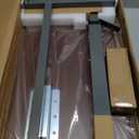 Vaunn Medical Pneumatic Adjustable Overbed Bedside Table With Wheels (Hospital and Home Use) (Walnut Brown)