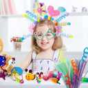 OYVAHOS 600PCS Pipe Cleaners Craft with 100 Self-Adhesive Googly Eyes,Multi-Colored Chenille Stems for Craft Supplies,Pipe Cleaners Bulk for DIY Projects, Room Decor,Decorations(12inch,30colors)