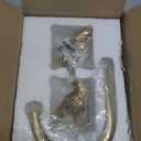 Curtain Drapery Holdbacks with Resin Bird, Wall Mount Drapery Hooks Holders, Set of 2, Gold