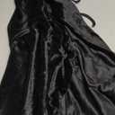 Kids Halloween Christmas Costumes Cape Velvet Hooded Cosplay Party Cloak Devil Witch Wizard Robe (Black)